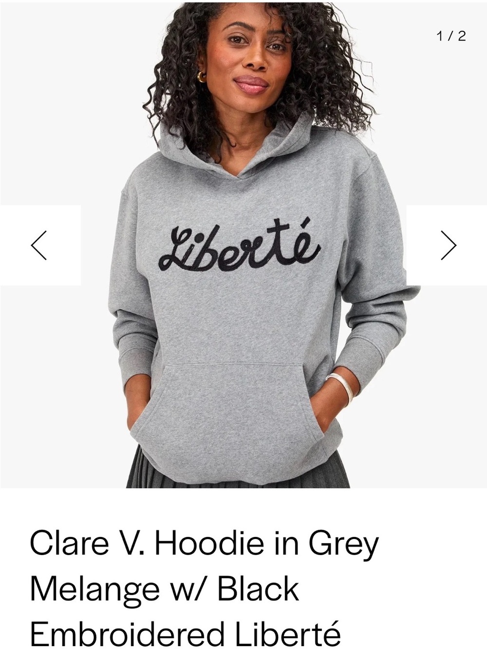 Clare V Liberté Hoodie - small